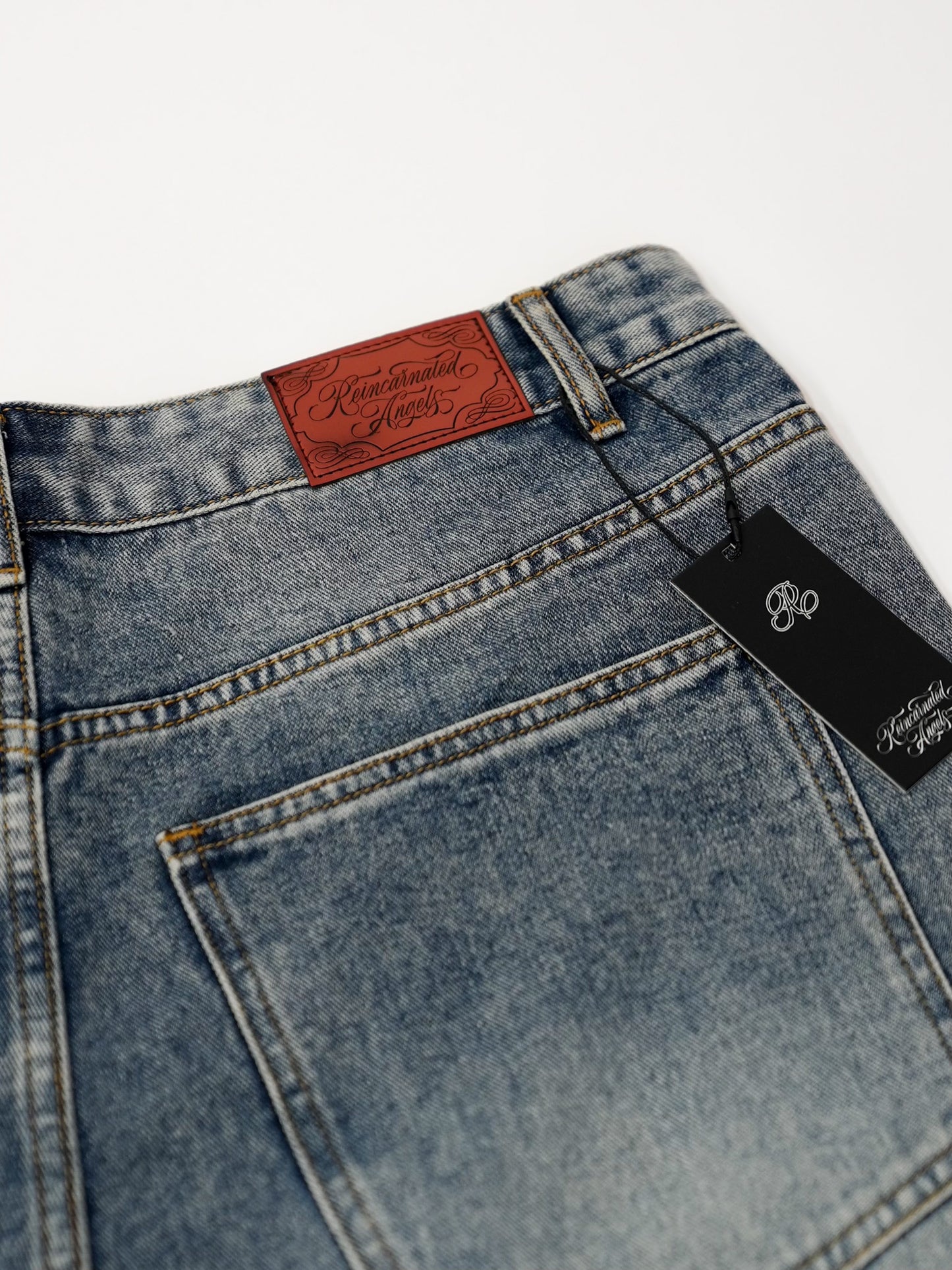 Reincarnated Angels Denim Jean Shorts Blue