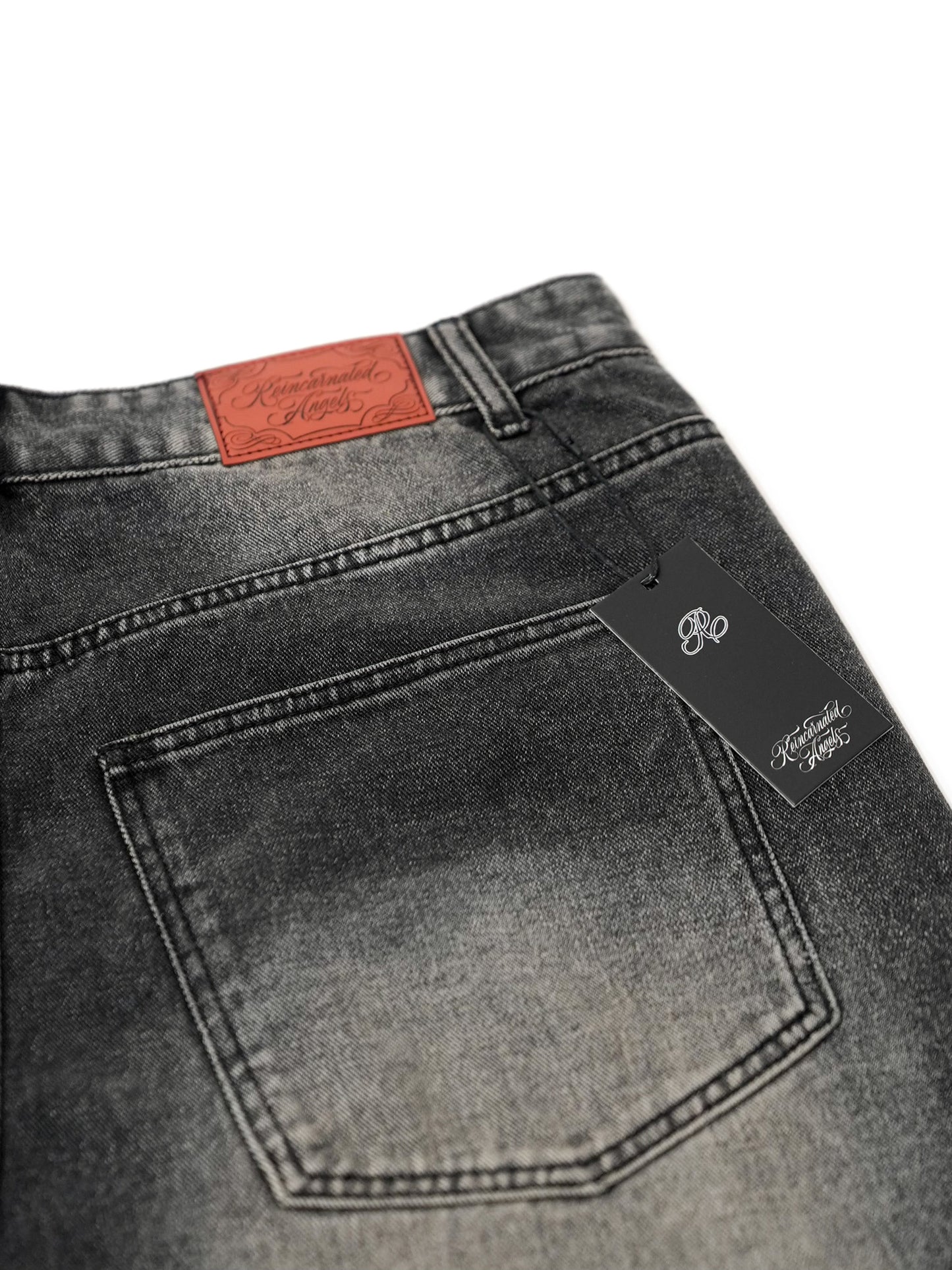 Reincarnated Angels Denim Jean Shorts Black