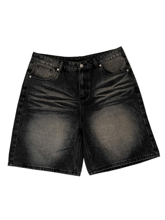 Reincarnated Angels Denim Jean Shorts Black
