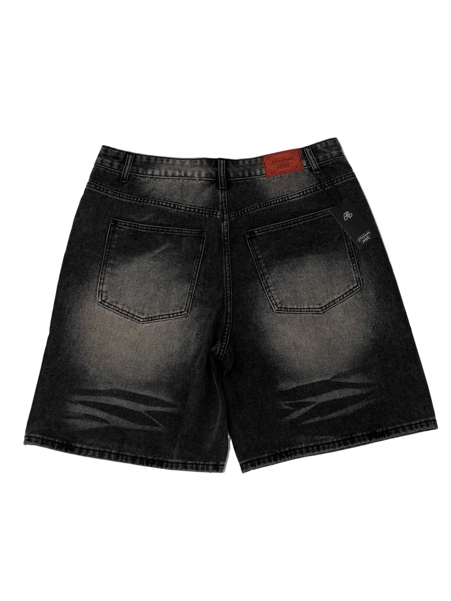 Reincarnated Angels Denim Jean Shorts Black