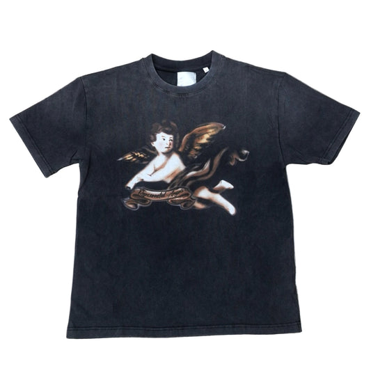 Cherub Noir Washed Black/Brown T-shirt|Reincarnated Angels Air Brush Collection l